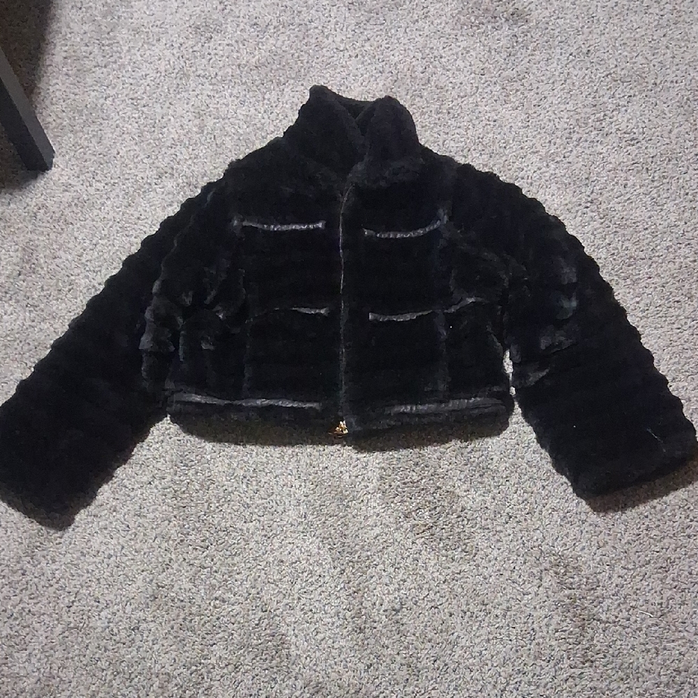 Baby Phat Plush Black Jacket